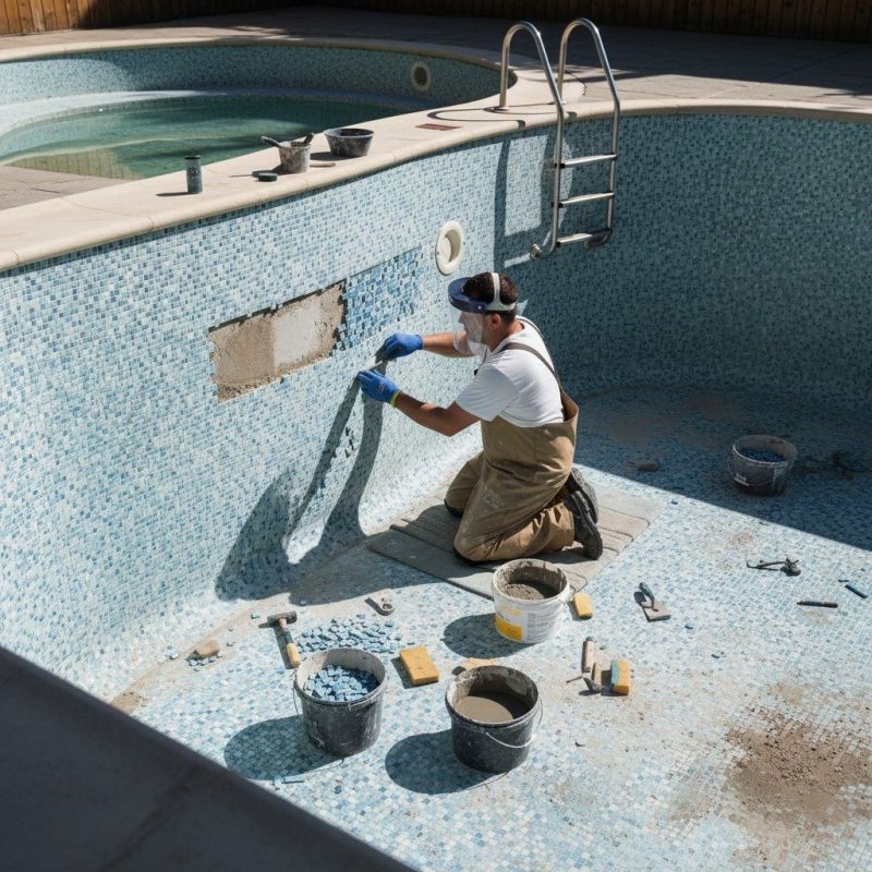 Pool Tile Repair And Grouting