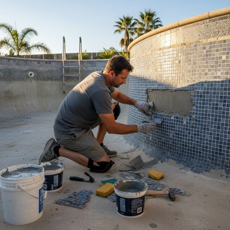 Pool Tile Repair And Grouting